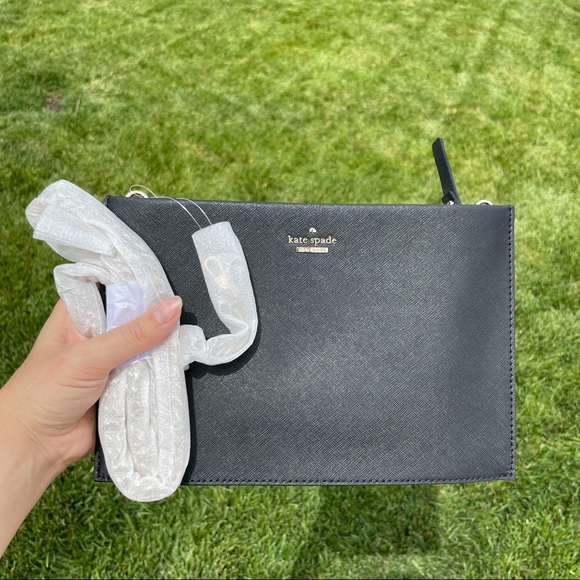 NWT Kate Spade Black Leather Crossbody Purse - Picture 2 of 12